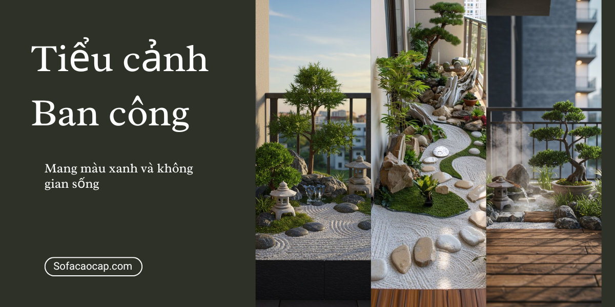 Một không gian xanh mướt được tái hiện bởi các tiểu cảnh