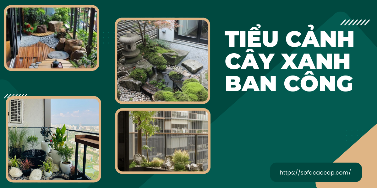 Một không gian xanh mướt được tái hiện bởi các tiểu cảnh