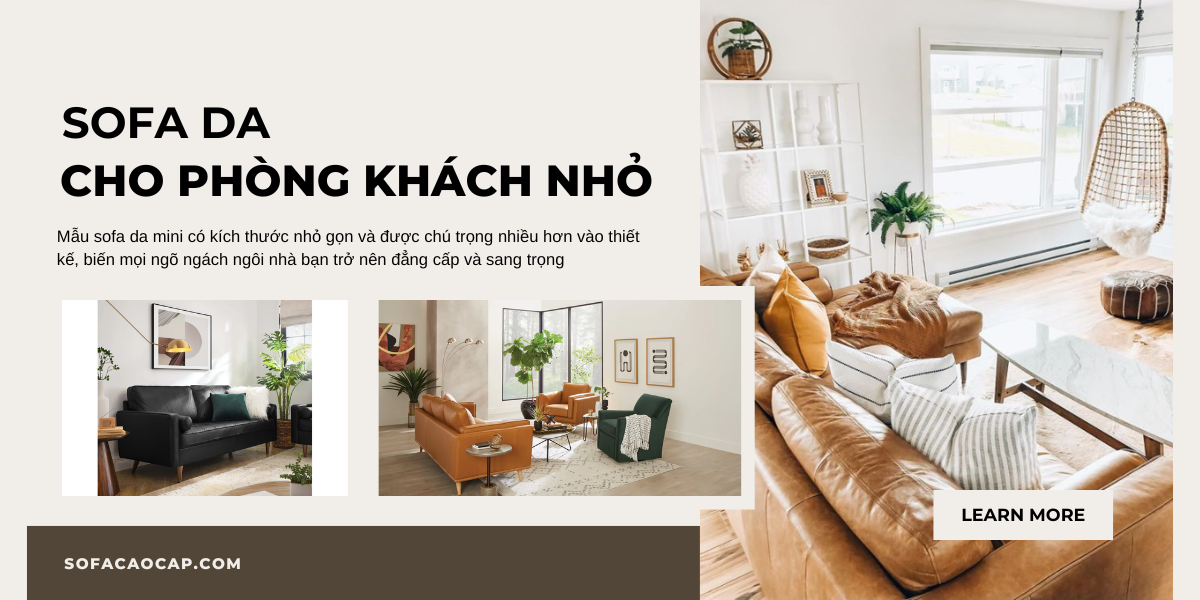 Sofa da vừa thẩm mỹ vừa dễ dàng trong việc vệ sinh