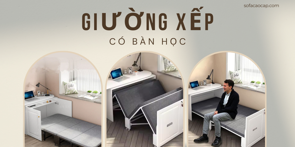Giường gấp có bàn học vừa tiết kiệm không gian vừa tiết kiệm chi phí sắm nội thất
