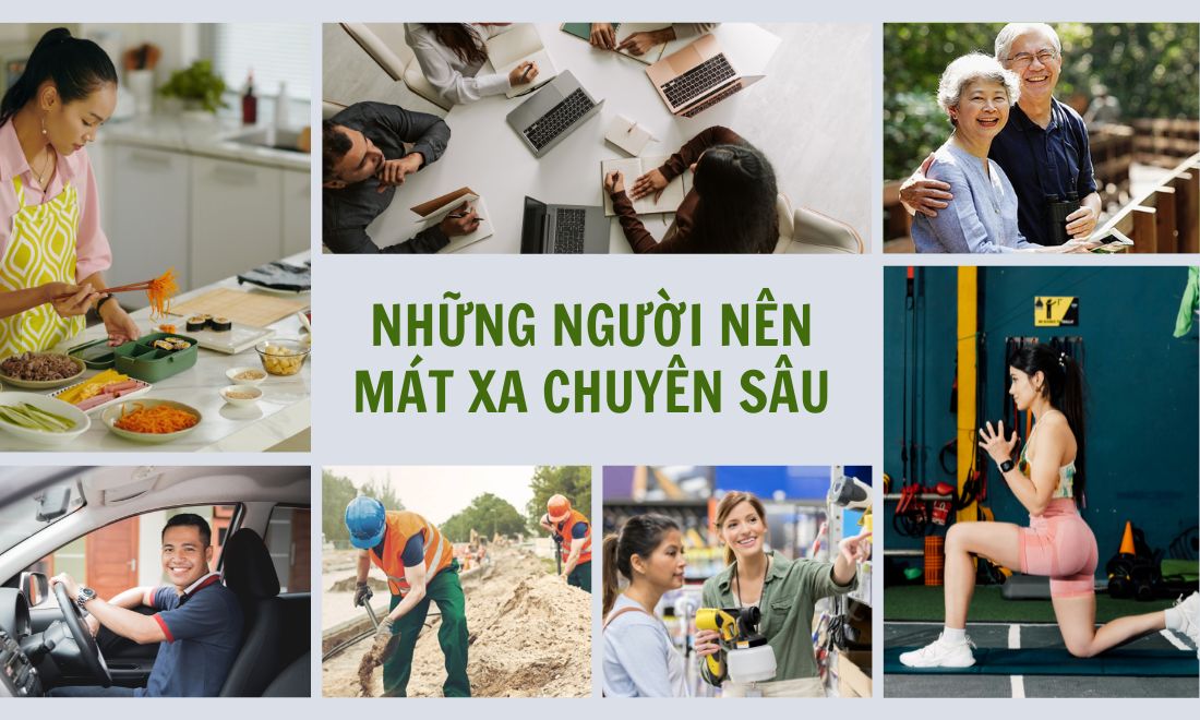 Nhân viên văn phòng, người lao động nặng, gymer,...là những người nên để cơ thể được mát xa chuyên sâu 