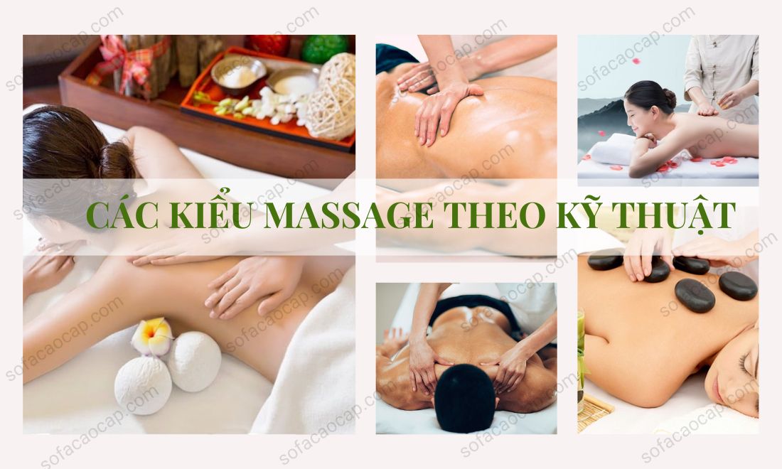 Các hình thức mát xa phân theo kỹ thuật thực hiện 