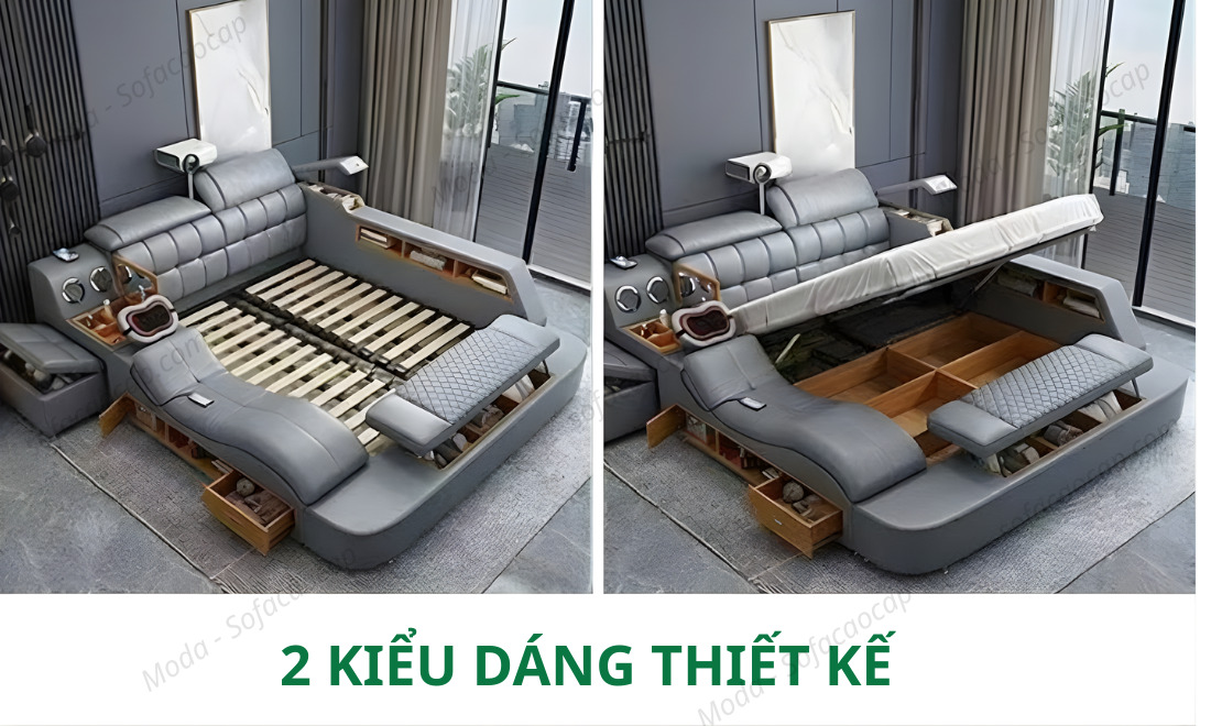 2 kiểu dáng thiết kế của giường 