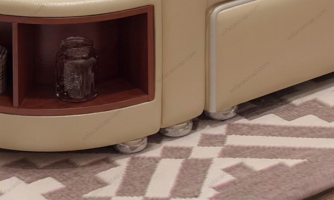 Giường ngủ massage GMX049 sở hữu hệ thống chân INOX vững chắc 