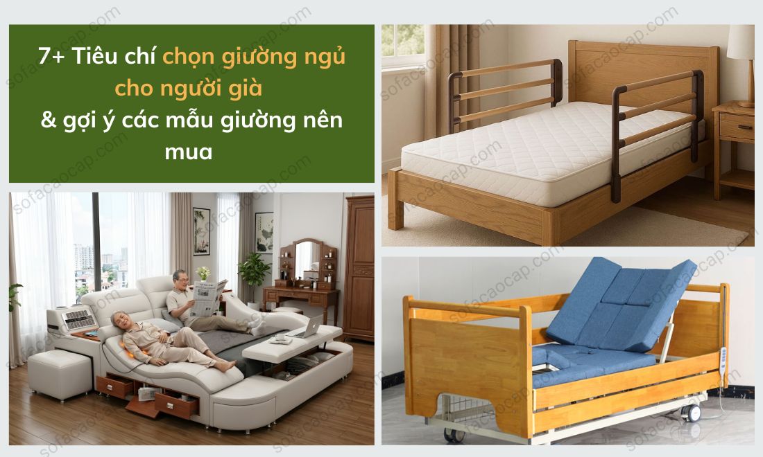 7+ Tiêu chí chọn giường ngủ cho người già để ngủ sâu, an toàn