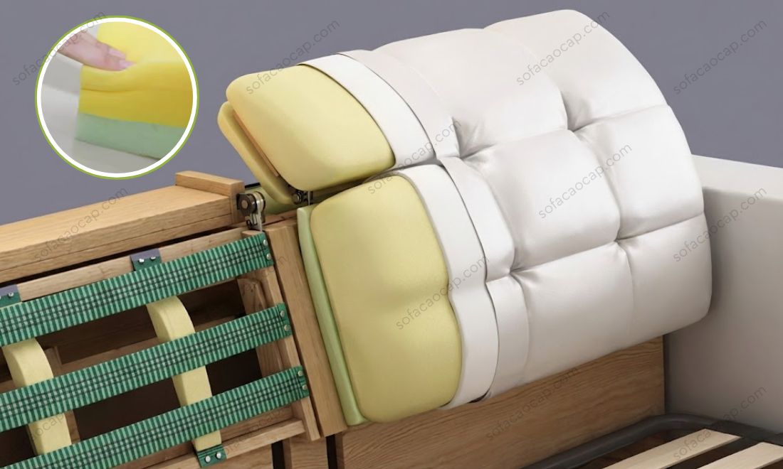 Giường ngủ mát xa thông minh GMX45 mang lại cảm giác êm ái như nghỉ dưỡng tại khách sạn 5 sao nhờ mút xốp đúc siêu đàn hồi