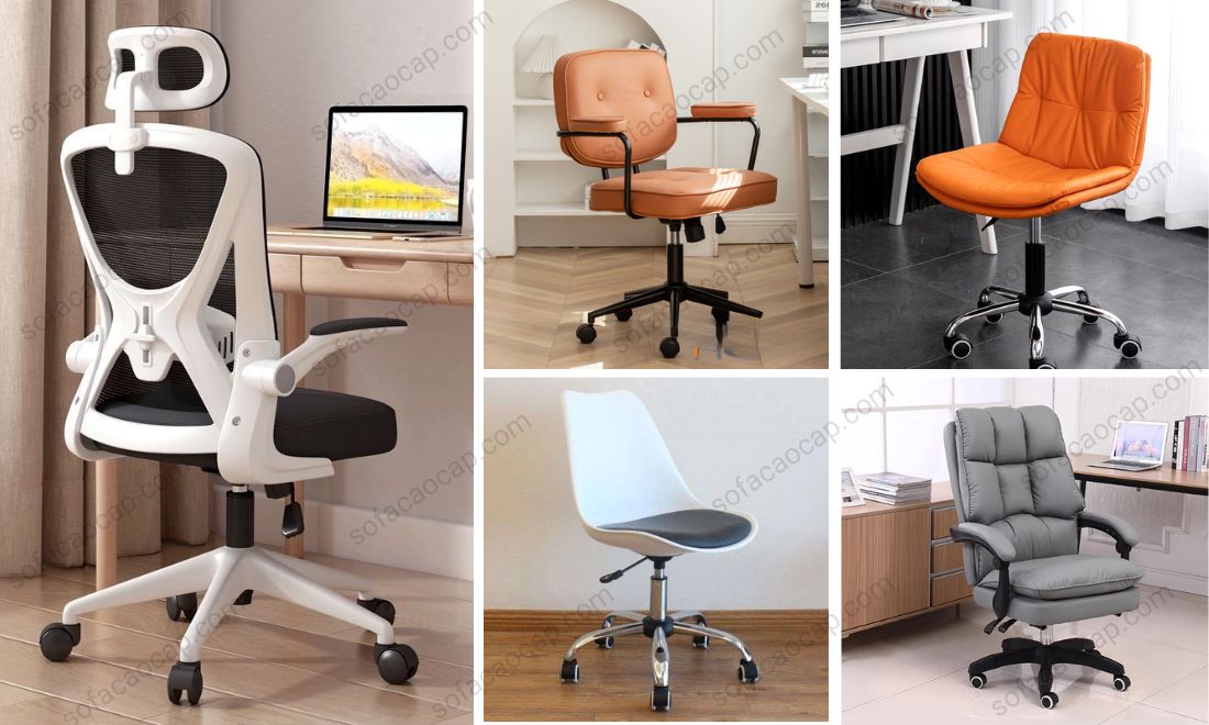 Ghế ngồi làm việc của Moda mang nhiều màu sắc, kiểu dáng khác nhau, đáp ứng được nhu cầu đa dạng của khách hàng 