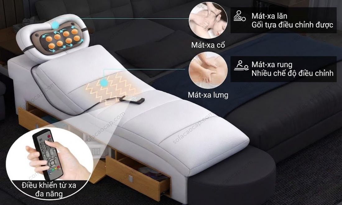 Ghế massage đa chế độ của giường ngủ đa năng nhập khẩu GMX022