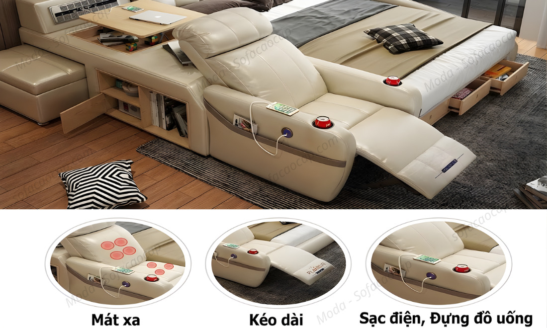 Ghế massage điện của giường ngủ thông minh cao cấp GM039