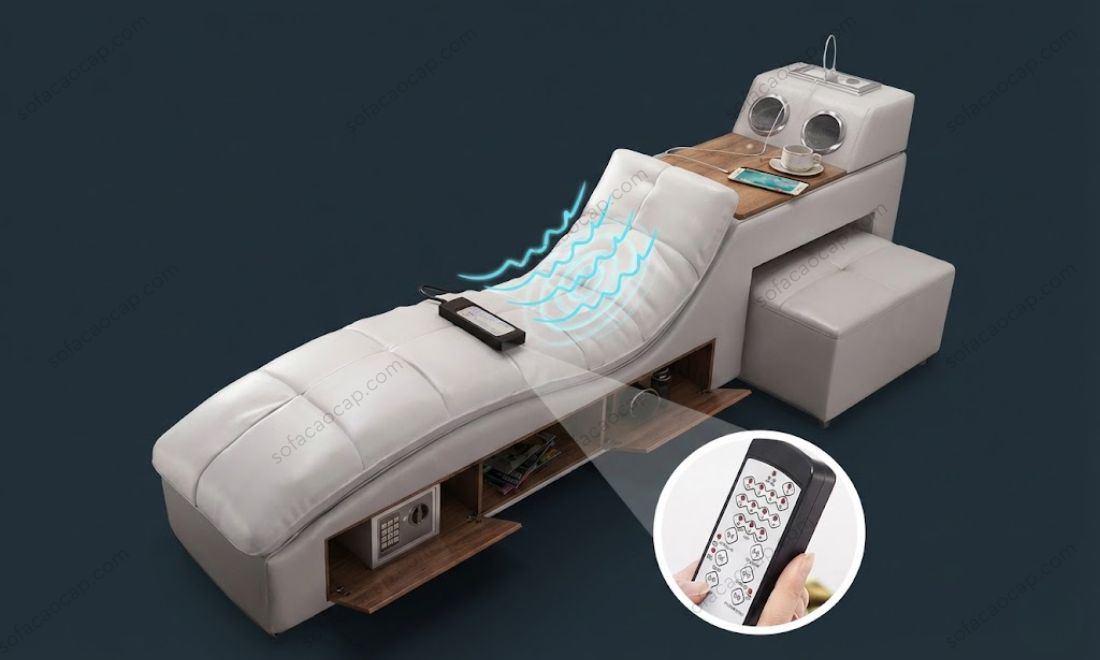 Ghế massage điện chính là "điểm sáng" nhất của em giường massage đa năng GM45