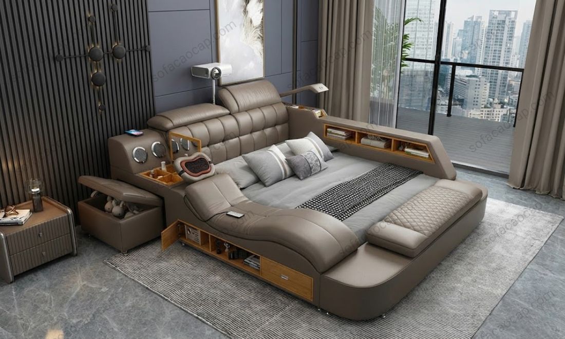 Phòng ngủ nhỏ nên chọn giường mát xa cỡ nhỏ với chiều rộng khoảng 2m2