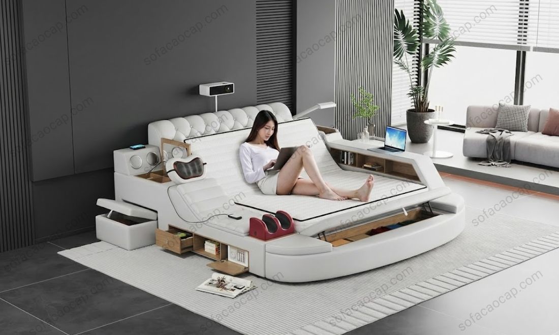 Giường ngủ massage thông minh sẽ giúp bạn giảm đau đầu hiệu quả chỉ sau 15-20 phút mát xa 