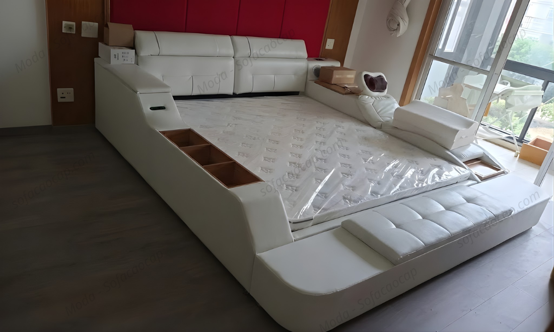 Hình ảnh của giường ngủ có ghế mát xa mã GMX 024 tại nhà anh Phương 