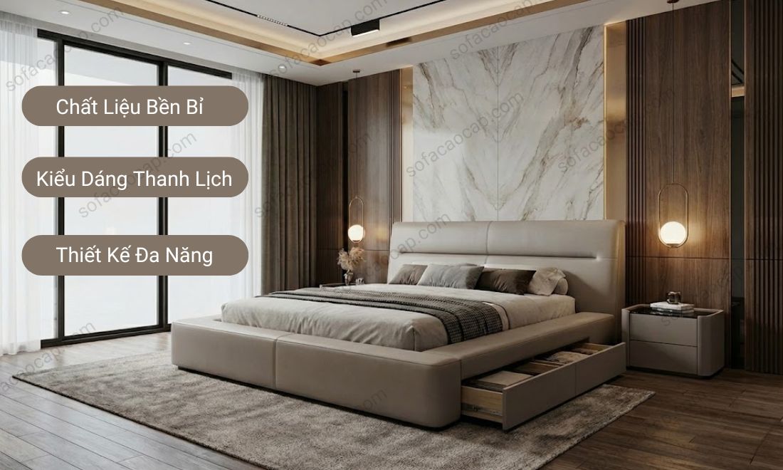 Nội Thất Moda mang tới cho các gia đình Việt những mẫu giường ngủ hiện đại với thiết kế đa dạng, kiểu dáng sang trọng và chất liệu bền bỉ 
