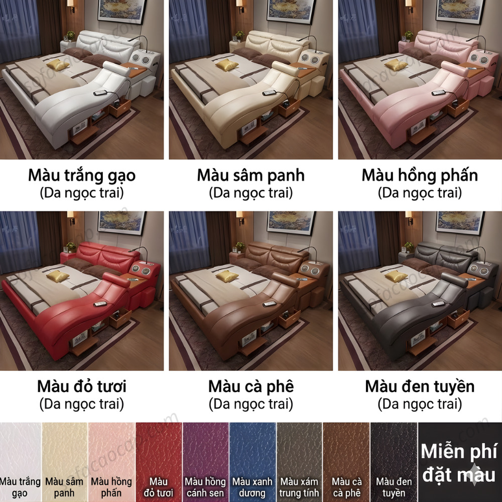 Bảng màu của giường ngủ thông minh đa năng Gm038