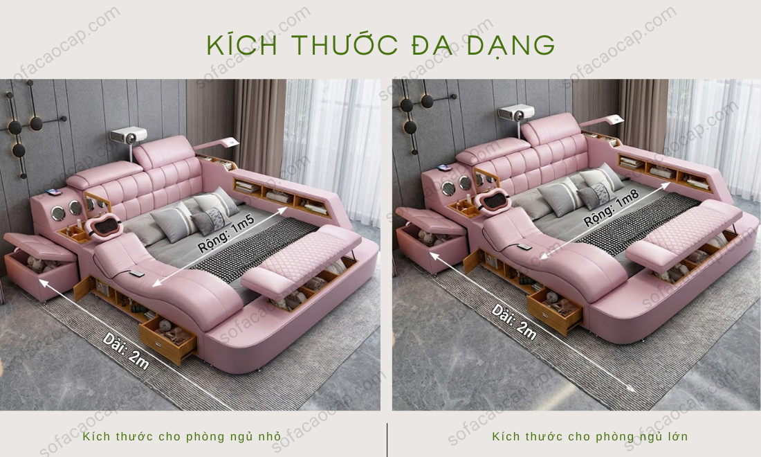kích thước của giường mát xa mã GMX23