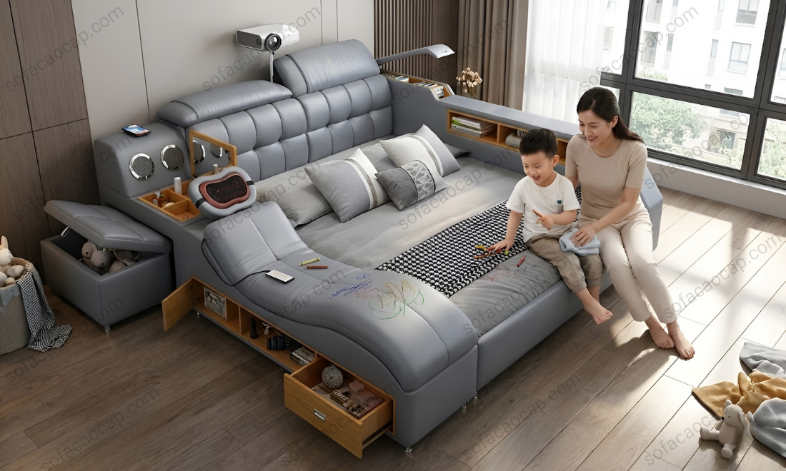 Da pu cao cấp, dễ vệ sinh 