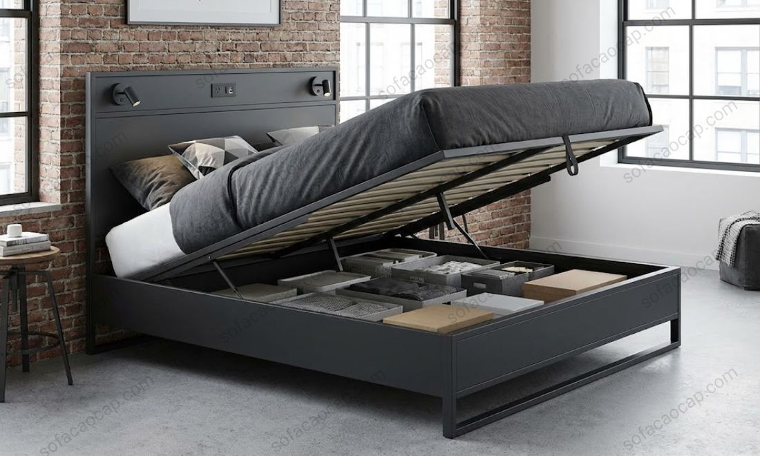 Giường thông minh có hộc chứa đồ rộng rãi ở phía dưới 