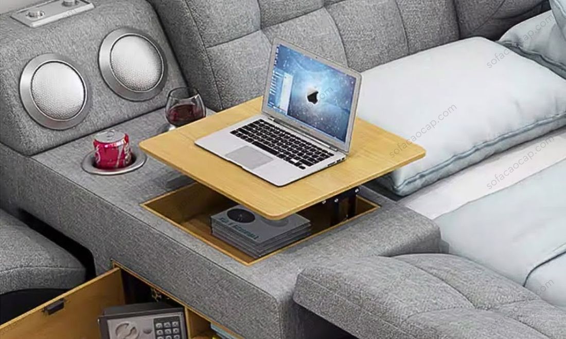 Giường thông minh đa năng GMX050 tích hợp bàn làm việc mini nâng hạ 