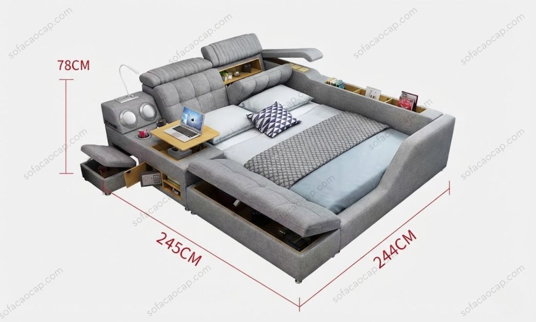 Kích thước của giường ngủ đa năng GMX050