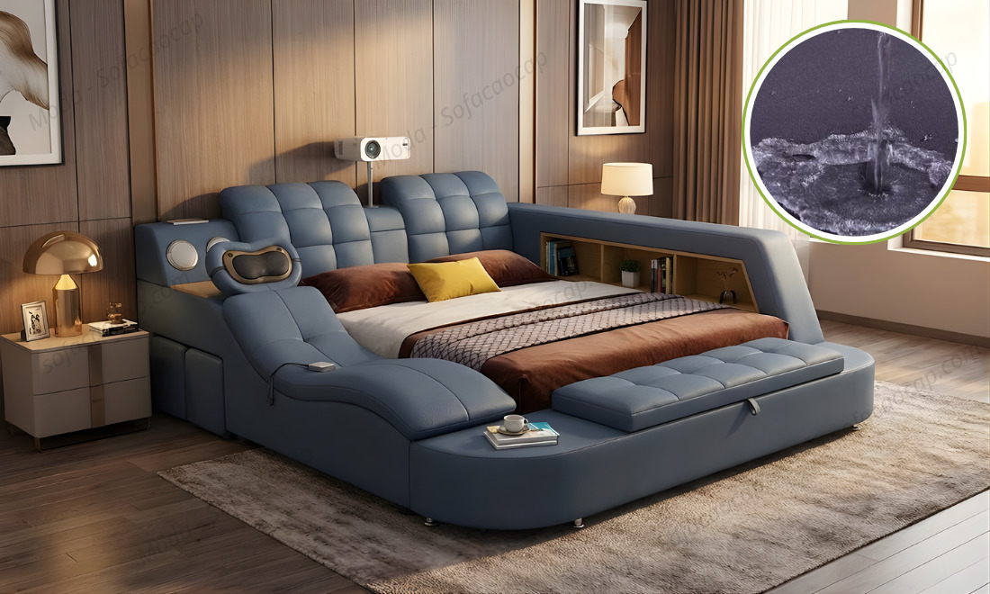 Giường ngủ thông minh đa năng GM 040 được bọc bằng vải nana 3 lớp 