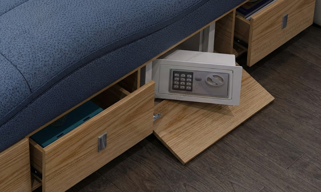 GM040 - Giường ngủ massage đi kèm két sắt mini 