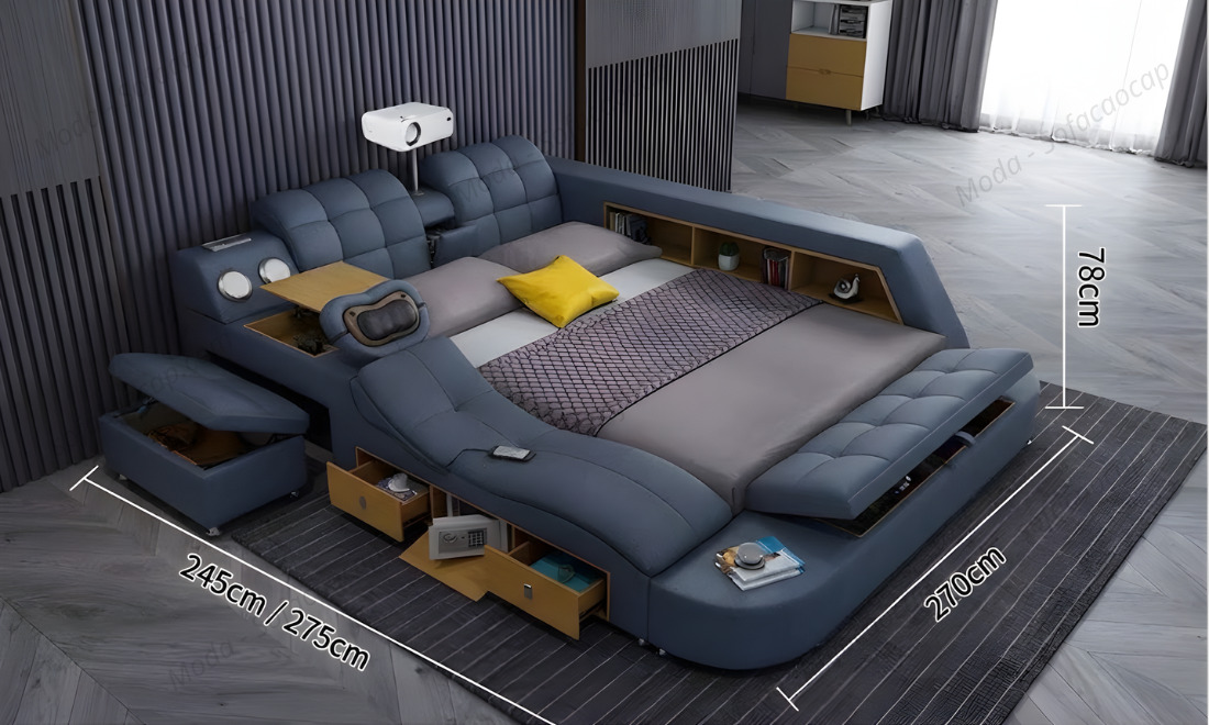 Kích thước của giường ngủ thông minh cao cấp GM040