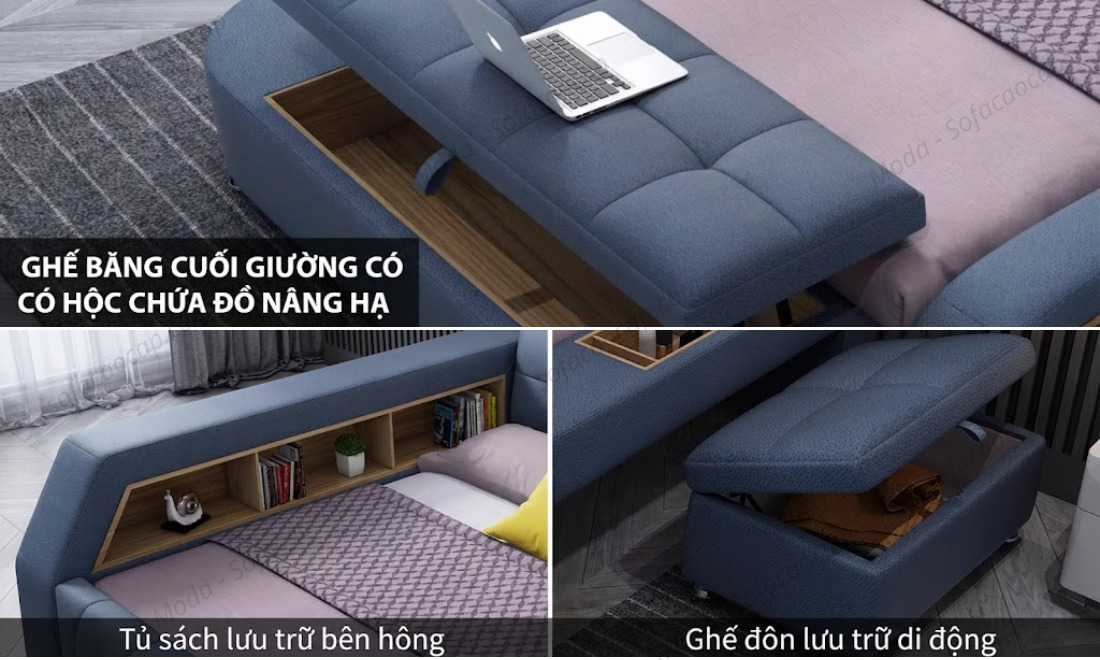 Những nơi lưu trữ đồ đạc của giường ghế massage GM040