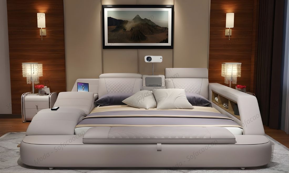 Hình ảnh của giường ngủ thông minh có ghế massage mã GM048