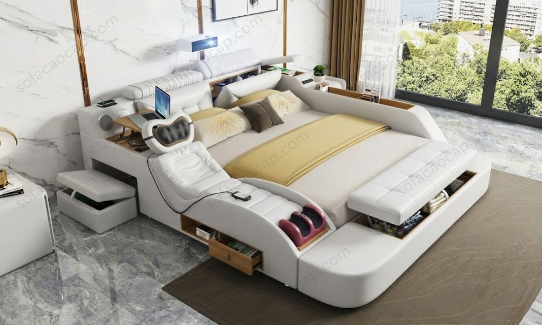 Hình ảnh toàn cảnh của giường ngủ thông minh hiện đại GMX24