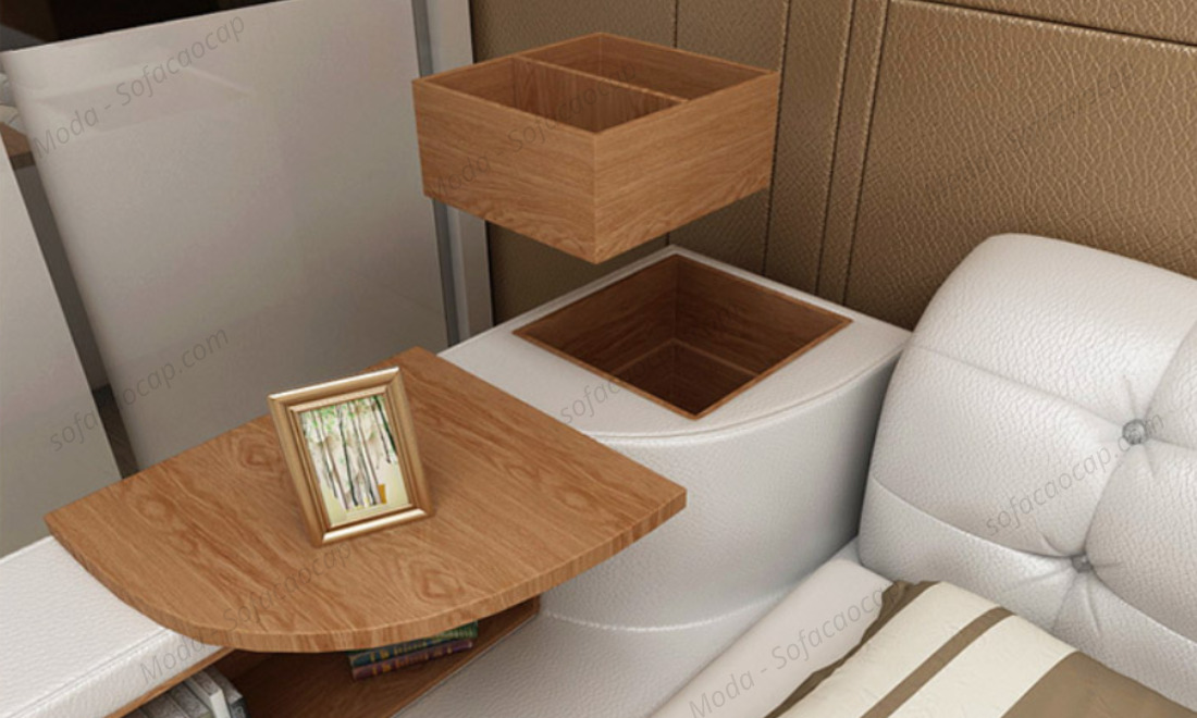 Giường thông minh đa năng tích hợp hộc chứa đồ ẩn phía đầu giường 