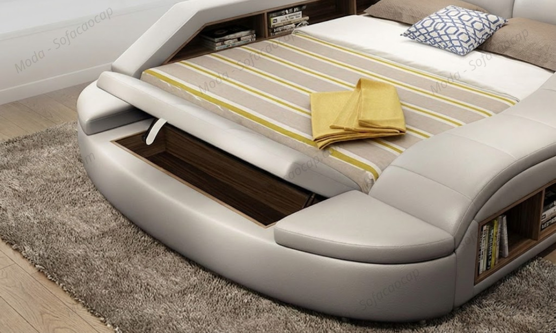 Những chỗ có thể chứa đồ của em giường ngủ này 