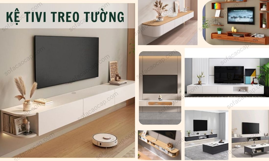 Đây là loại kệ được gắn trực tiếp lên trên bề mặt tường thay vì đặt lên trên sàn nhà 
