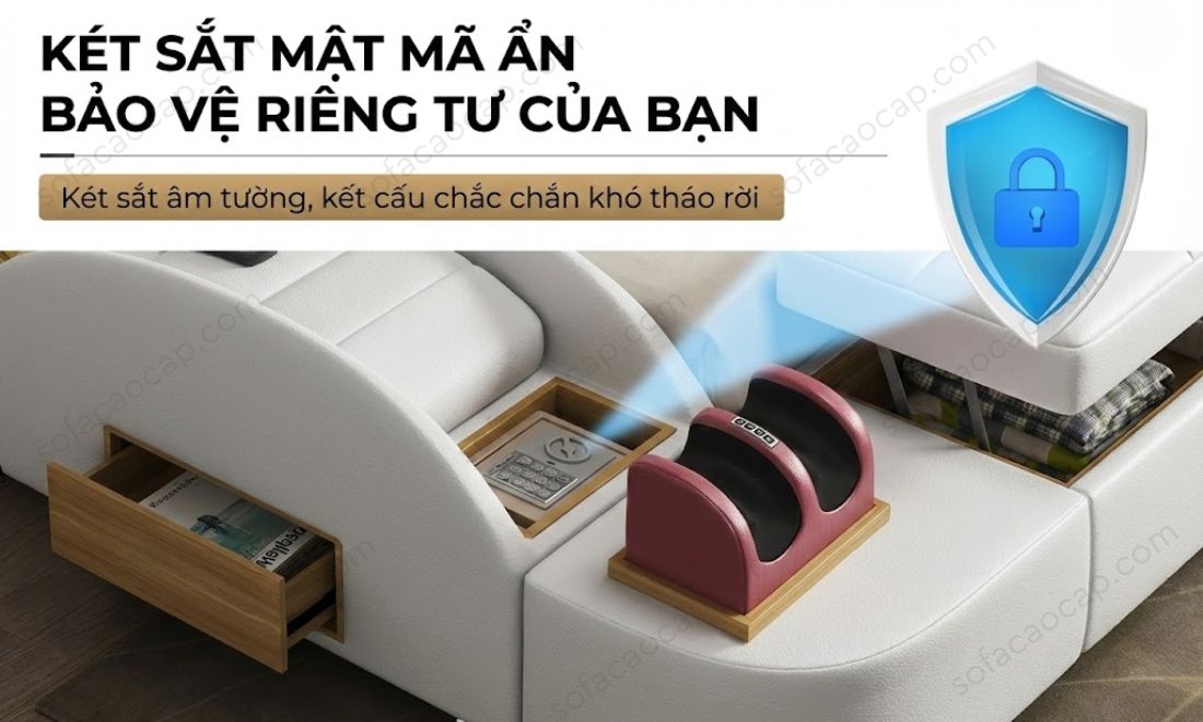 Két sắt mini của giường ngủ thông minh GMX24 