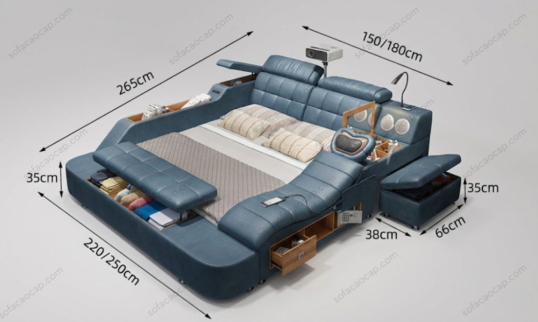 Kích thước của giường ngủ thông minh đa năng GM042