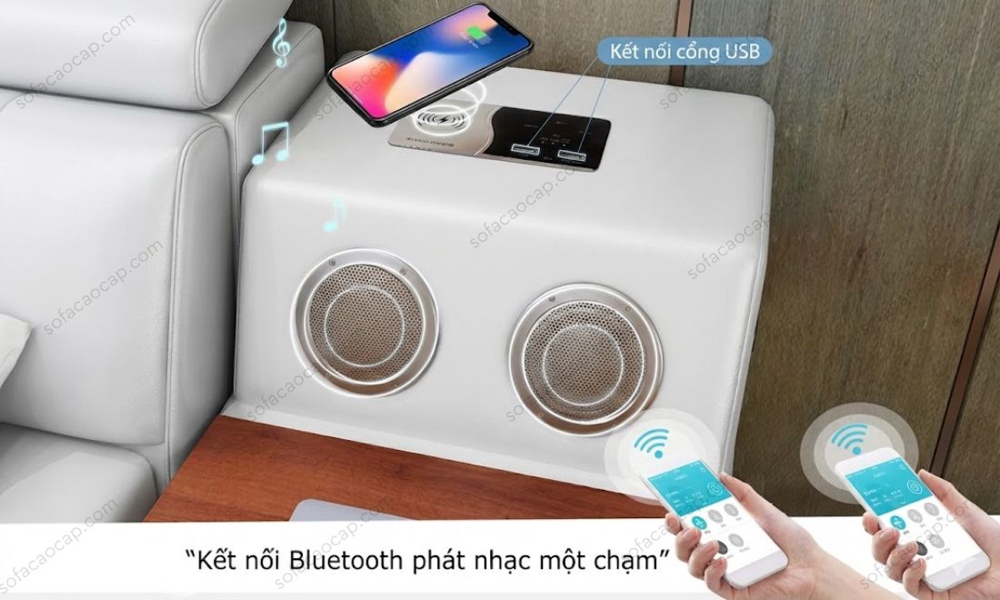 Giường thông minh hiện đại GMX 046 đi kèm loa bluetooth 