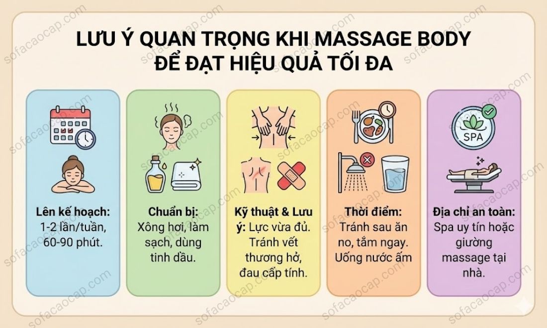 Tuân thủ đúng các quy định này thì mát xa body mới mang lại hiệu quả cao nhất 