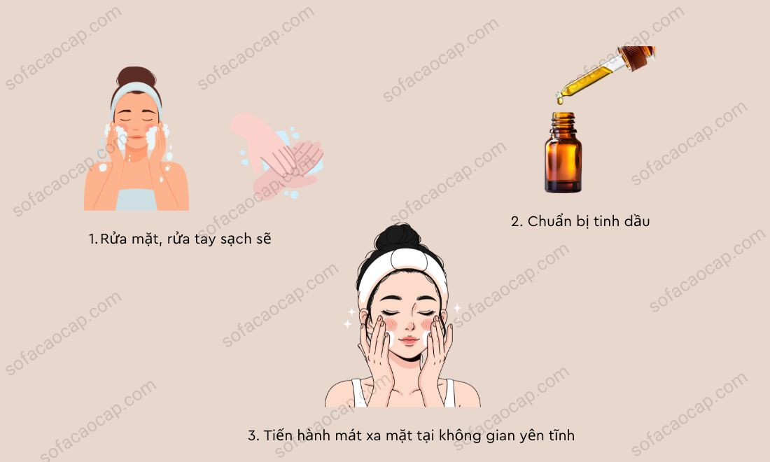 Những thứ cần chuẩn bị sẵn trước khi thực hiện các bước trong cách massage mặt bằng tay 