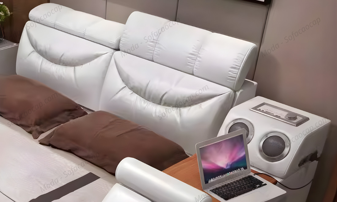 Phần tựa đầu giường êm ái của giường ngủ thông minh mã GM038