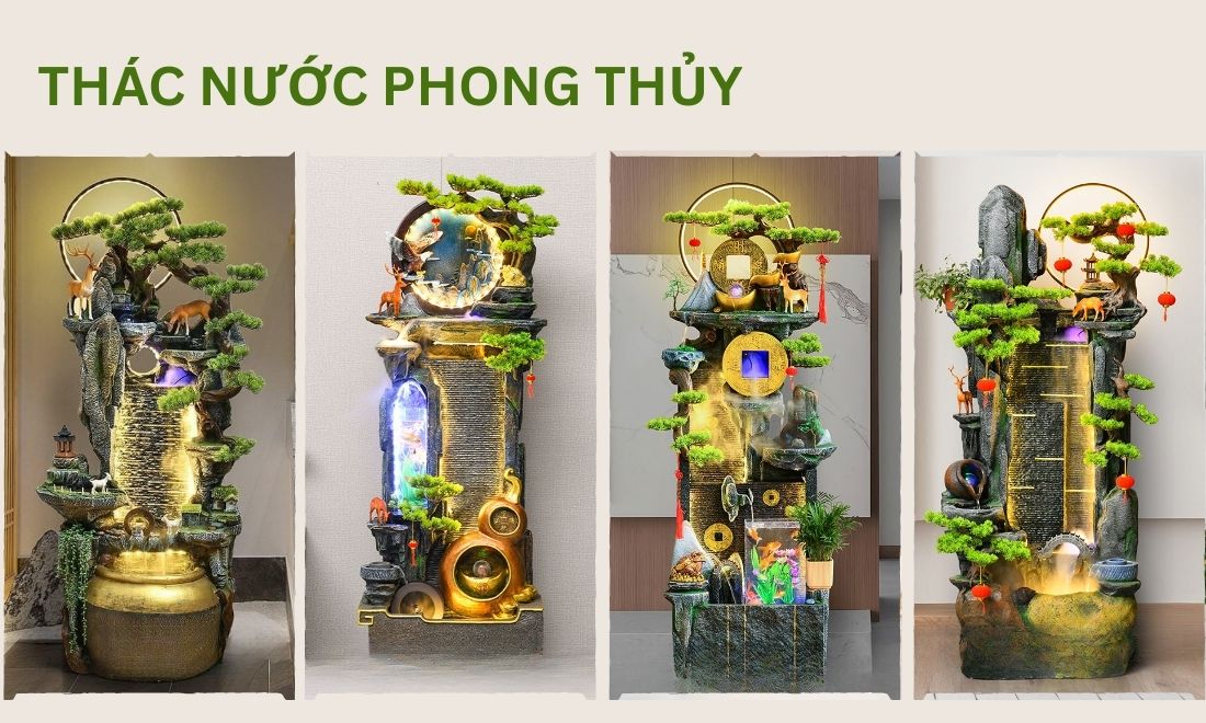 Thác nước phong thủy là cách gọi khác của phong thủy luân, được dùng làm đồ decor trang trí ở sân vườn, trong nhà hoặc trên bàn làm việc 