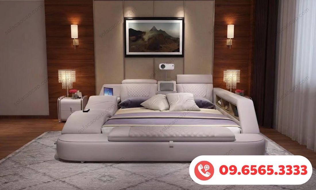 Giường ngủ massage đa năng cao cấp GM 048 sở hữu thiết kế hiện đai và sang trọng