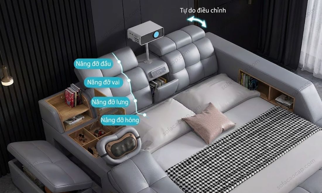 Phần tựa đầu giường ghế massage đa năng GMX044