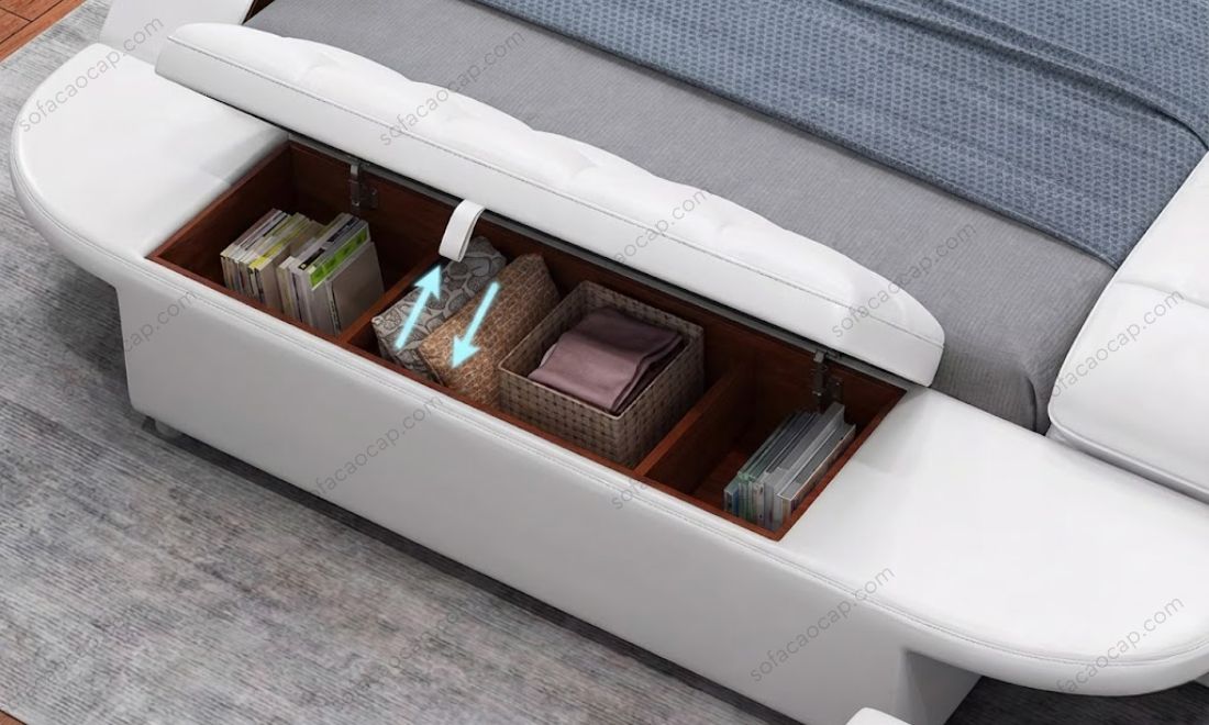 Hộc tủ đuôi giường của giường ngủ thông minh GMX046