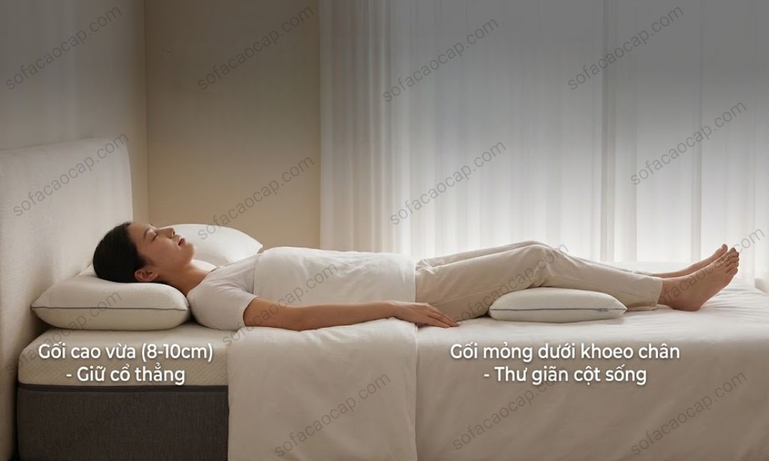 Tư thế nằm ngửa giúp giảm đau đầu do stress 