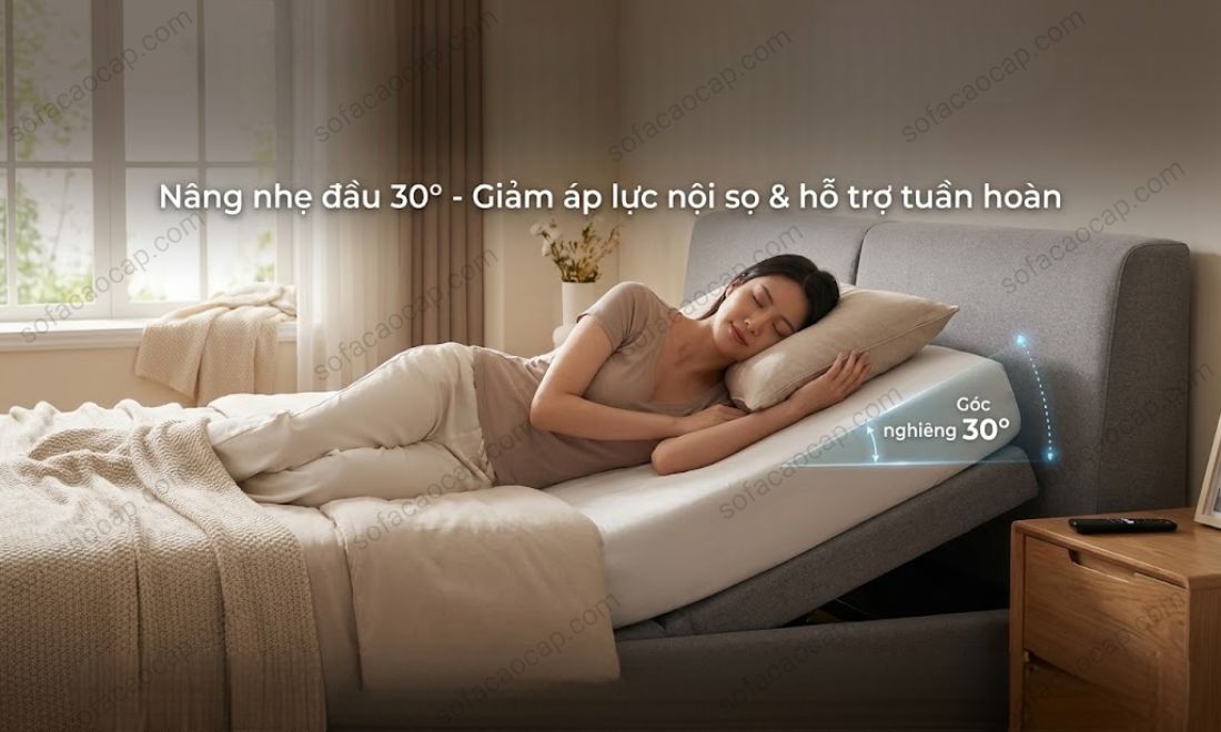 Một tư thế nằm khác cũng giúp giảm đau đầu hiệu quả 