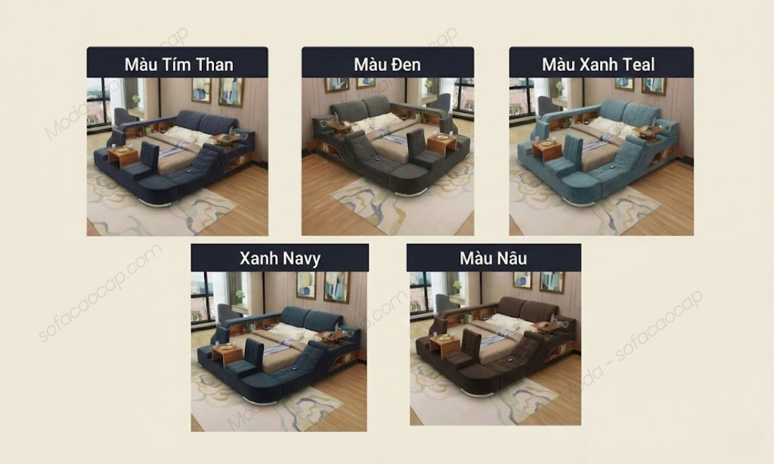Bảng màu của giường ngủ massage đa năng GM 043