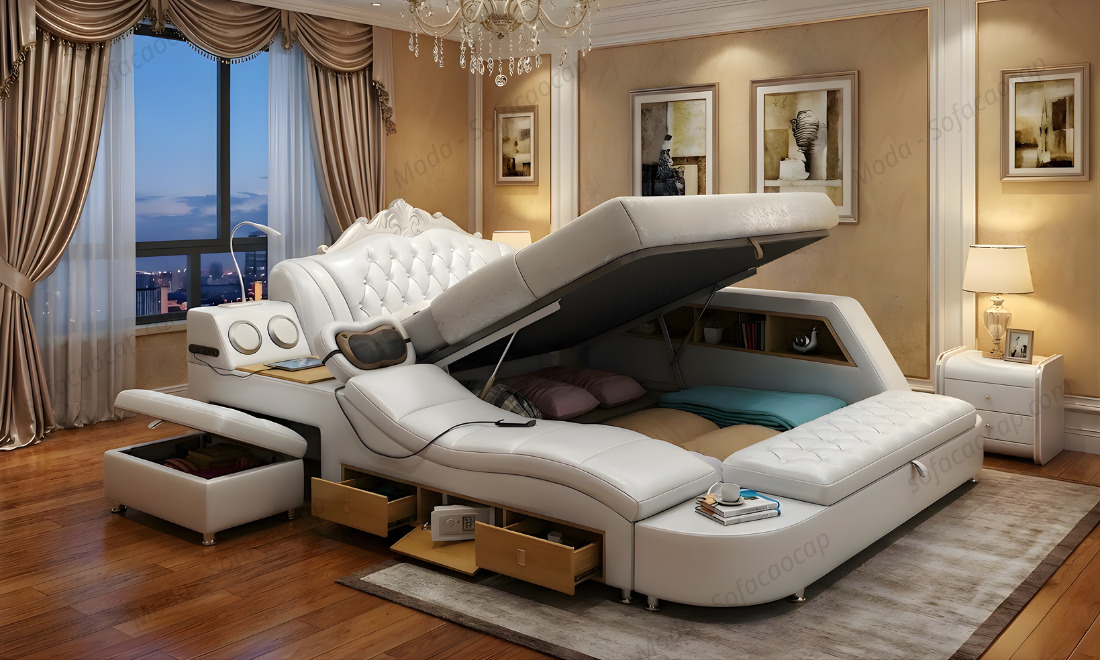 Giường ngủ Tatami đa năng có khoang chứa đồ lớn dưới gầm giường