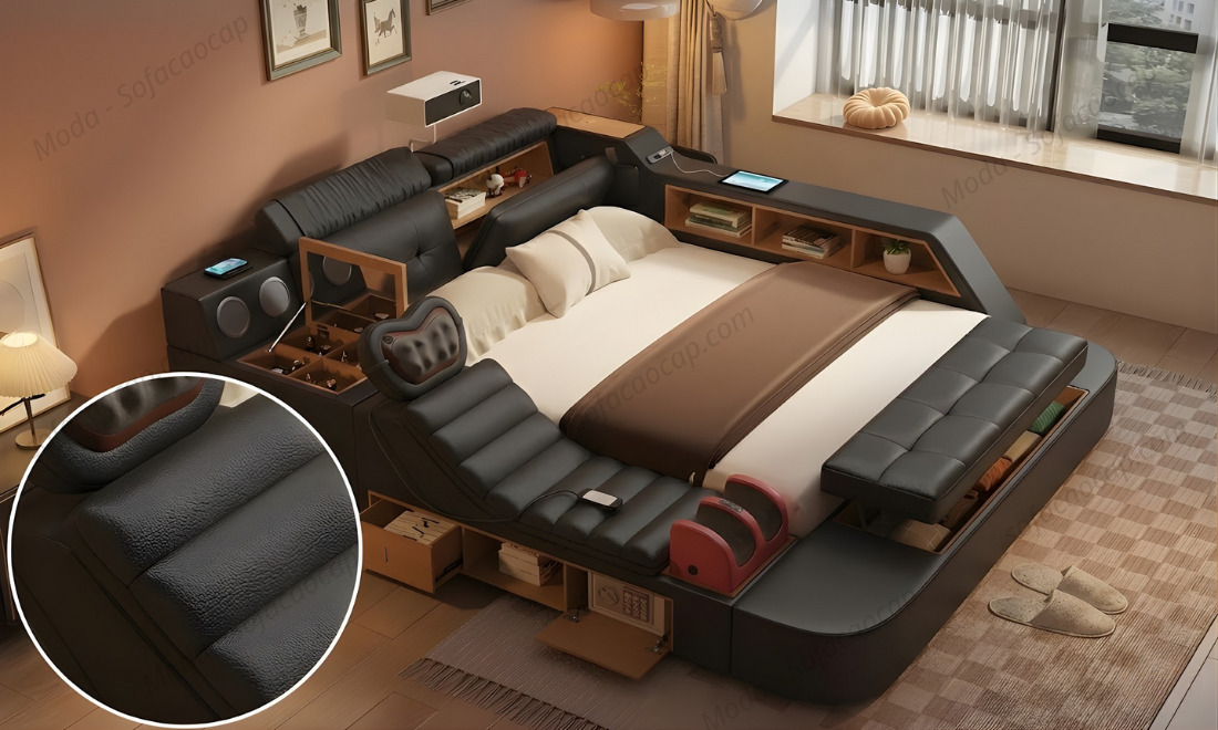 Chất liệu bao phủ giường ngủ massage đa năng cao cấp GM25