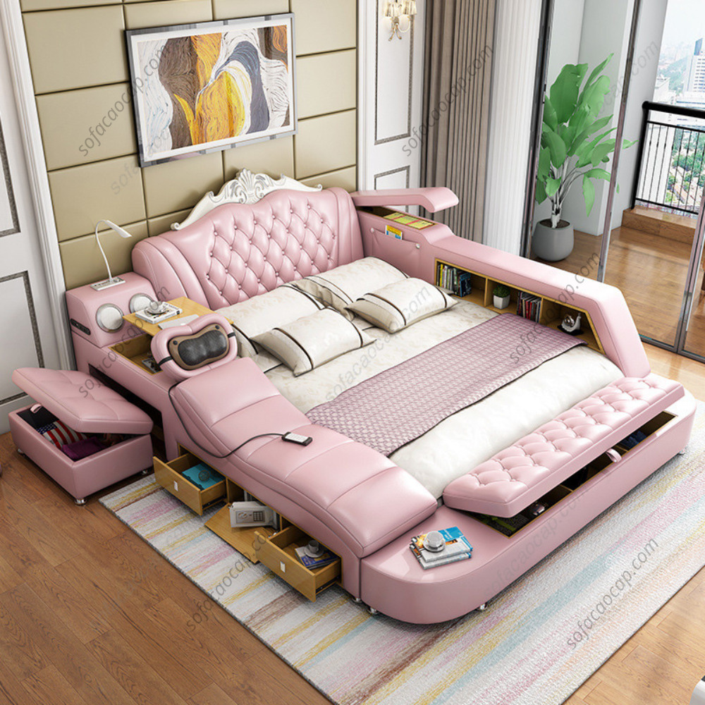 Giường ghế massage GM 034 màu hồng