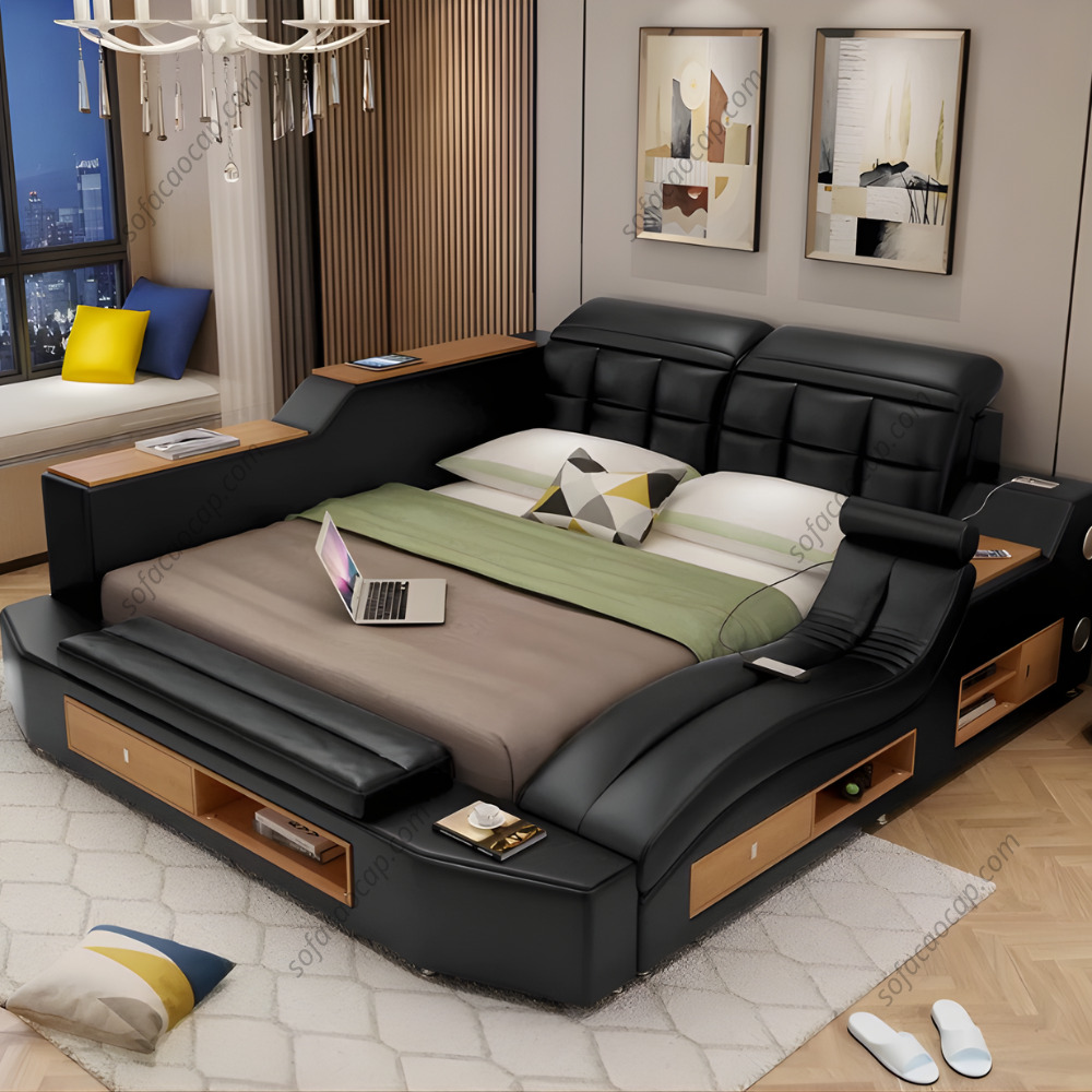 Giường ngủ M Smart Gm 032 màu đen